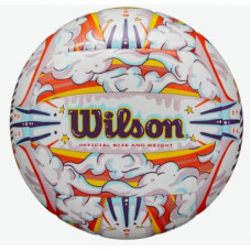 М"яч волейбольний Wilson Graffiti Peace VB №5, білий-помаранчевий, код: 97512648615