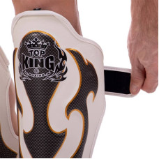 Захист гомілки та стопи для єдиноборств Top King Super Snake XL білий-срібний, код: TKSGEM-01SV-W_XL-S52