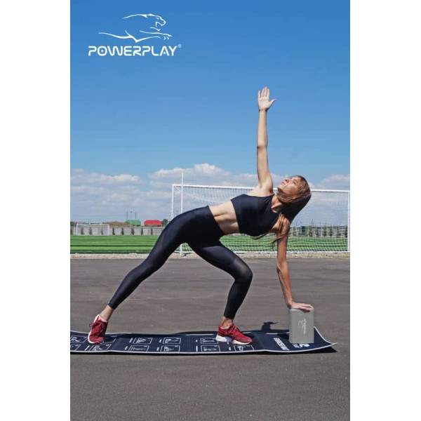 Блок для йоги PowerPlay Yoga Brick EVA сірий, 2шт, код: PP_4006_Grey_2in