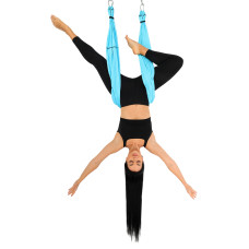 Гамак для йоги Antigravity Yoga Zelart 2340x1340 мм, блакитний, код: FI-5453-S52