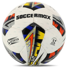 М"яч футбольний Soccermax №5, білий-помаранчевий, код: FB-4424_OR