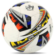 М"яч футбольний Soccermax №5, білий-помаранчевий, код: FB-4424_OR