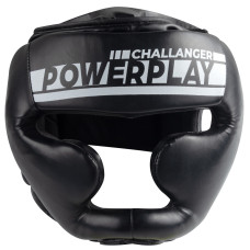 Боксерський шолом тренувальний PowerPlay L, чорний-білий, код: PP_3048_L_Bl/White