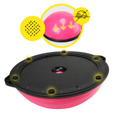 Балансувальна платформа (півсфера) Cornix Bosu Ball 58 см з еспандерами Pink, код: XR-0456