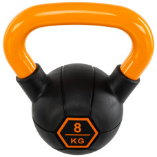 Гиря тренувальна цільна гумова LiveUp Urethane Competition Kettlebell 8кг, -помаранчевий, код: UAZE5336-8