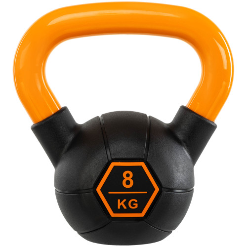Гиря тренувальна цільна гумова LiveUp Urethane Competition Kettlebell 8кг, -помаранчевий, код: UAZE5336-8