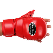 Рукавиці Краби спарингові для MMA Zelart L, червоний, код: BO-3495_LR
