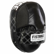 Лапа боксерська вигнута тренувальна шкіра Fistrage 230x170x60 мм, 2штуки, чорний, код: VL-4308_BK