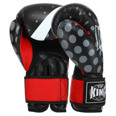Рукавички боксерські Top King 14 унції, чорний-червоний, код: TOP-0512_14R