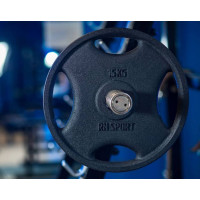 Диск олімпійський RN-Sport 15 кг під гриф Ø51мм з Quatro хватом, код: RN_quatro 15-51