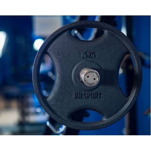 Диск олімпійський RN-Sport 15 кг під гриф Ø51мм з Quatro хватом, код: RN_quatro 15-51