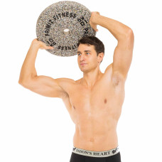 Бамперні диски із структурної гуми Record Bumper Plates 51мм, 10кг, сірий, код: TA-4787-10