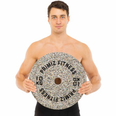 Бамперні диски із структурної гуми Record Bumper Plates 51мм, 10кг, сірий, код: TA-4787-10