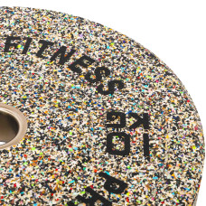 Бамперні диски із структурної гуми Record Bumper Plates 51мм, 10кг, сірий, код: TA-4787-10