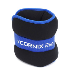 Обважнювачі-манжети для ніг та рук Cornix 2x2 кг, чорний-синій, код: XR-0174