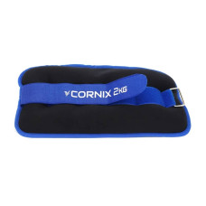 Обважнювачі-манжети для ніг та рук Cornix 2x2 кг, чорний-синій, код: XR-0174