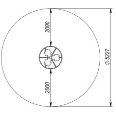 Карусель InterAtletika Місто 1227х1227х722 мм, код: TE244-SM
