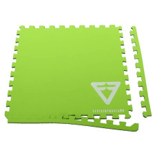 Килимок спортивний пазл ZelartGym Mat 4шт в наборі 620х620х12 мм, чорний-зелений, код: FI-5115-S52