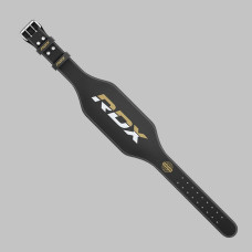 Пояс для важкої атлетики RDX 6 шкіряний Black Gold S, код: WBS-6RB-S
