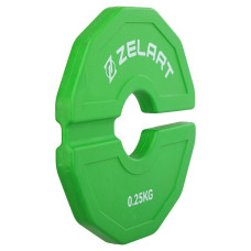 Блини диски змінні гумові Zelart Rubber Change Plates 0,25 кг, зелений, код: TA-1692-0_25