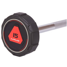 Штанга фіксована пряма гумова Li Nuo довжина-111см 15кг, код: TA-3622-15-S52