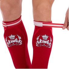 Захист гомілки та стопи з фіксатором Top King червоний, код: TKESP-01_R-S52