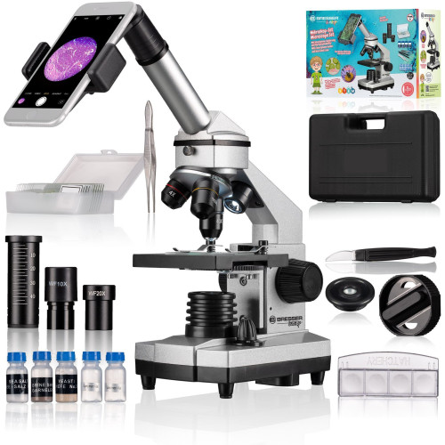 Мікроскоп Bresser Junior Biolux CA 40x -1024x з адаптером для смартфона + кейс (8855002), код: 925912-SVA
