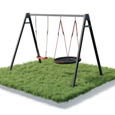 Каркас для дитячої гойдалки WCG 2 Elite Play Frame  Двомісна + Гойдалка гніздо Elips + пластикова гойдалка, код: EPF-2-101-197-IF