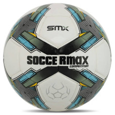 М"яч футбольний Soccermax №5 PU, білий-сірий, код: FB-4194-S52