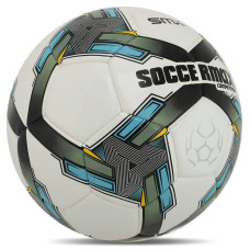 М"яч футбольний Soccermax №5 PU, білий-сірий, код: FB-4194-S52