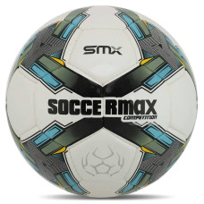 М"яч футбольний Soccermax №5 PU, білий-сірий, код: FB-4194-S52