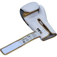 Боксерські рукавиці RDX F7 Ego 14 унцій, білий-золотий, код: BGR-F7GL-14oz