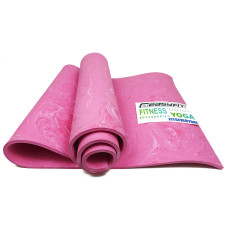 Килимок для йоги та фітнеса + чохол EasyFit PER Premium Mat 1830х610х8 мм, рожевий, код: EF-1930s-1-P-EF