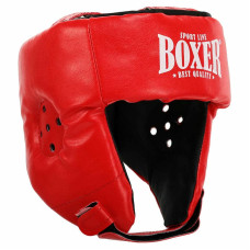 Шолом боксерський відкритий Boxer L, червоний, код: 2028-N_LR