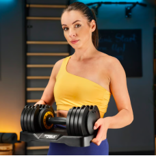 Гантель розбірна регульована Trex Sport 2-11,5кг чорний, код: 5902308234673