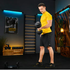 Гантель розбірна регульована Trex Sport 2-11,5кг чорний, код: 5902308234673