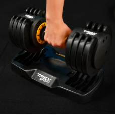 Гантель розбірна регульована Trex Sport 2-11,5кг чорний, код: 5902308234673