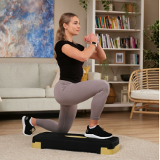 Степ платформа Hop-Sport HS-PP033AS чорно-золота, код: 5902308235335