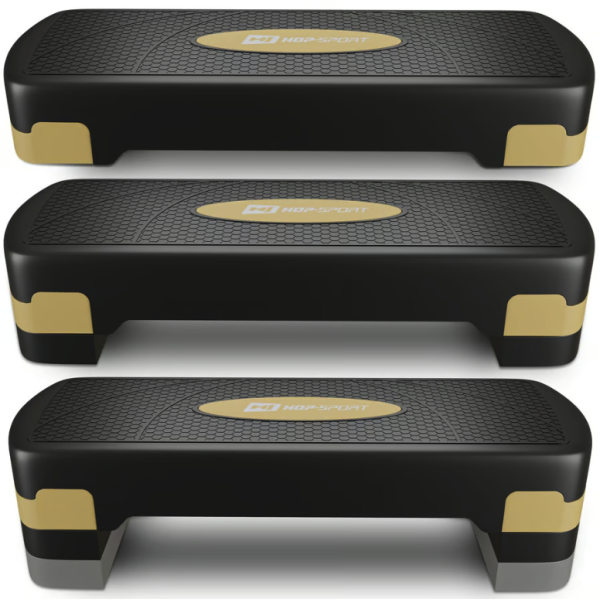 Степ платформа Hop-Sport HS-PP033AS чорно-золота, код: 5902308235335