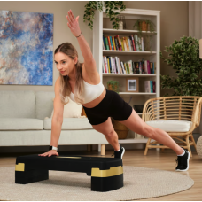 Степ платформа Hop-Sport HS-PP033AS чорно-золота, код: 5902308235335