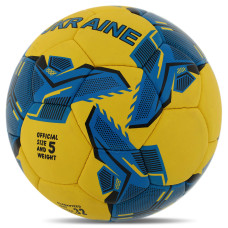 М"яч футбольний Ballonstar Ukraine №5 PU, жовтий-синій, код: FB-7987-S52