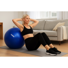 Фітбол York Fitness 65см синій + насос, код: 0014961820027