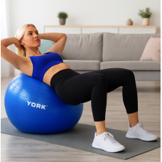 Фітбол York Fitness 65см синій + насос, код: 0014961820027