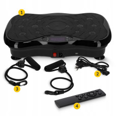 Віброплатформа для тренувань 4Fizjo Ultra+ з пультом та еспандерами, код: P-5905973402873