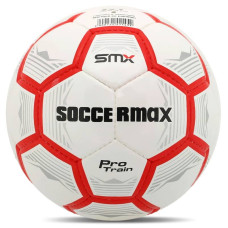М"яч футбольний Soccermax №5 PU, білий-червоний, код: FB-5057_WR