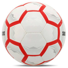М"яч футбольний Soccermax №5 PU, білий-червоний, код: FB-5057_WR