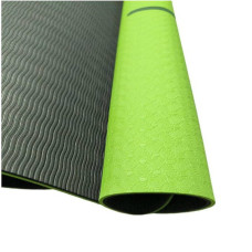 Килимок для йоги SNS Метелик KOT6-2-G+BL з розміткою 1830х610х6 мм, зелений, код: 12864-SNS