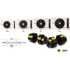 Сет композитних дисків Besport PowerPro 5 (4х1,25кг) для гантелей та штанг, код: 00-G00000400