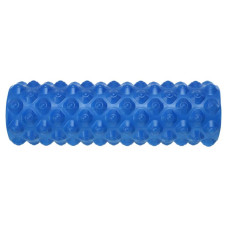 Ролер масажний циліндр (ролик мфр) FitGo Grid Rumble Roller, 450x140 мм, синій, код: FI-9395_BL