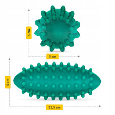 М"яч масажний огірок 4Fizjo Spike Bean 115x50 мм, зелений, код: P-5905973403320